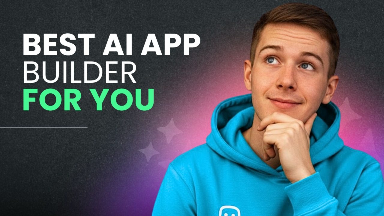 a person guiding for the best free ai app builder for you guide