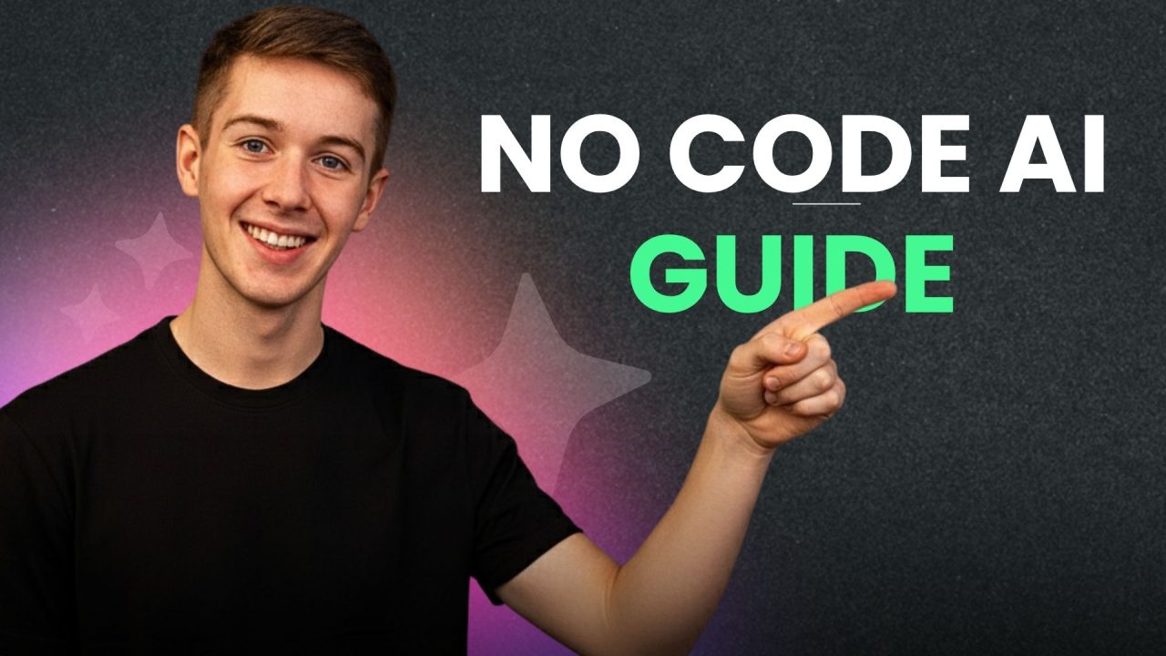 a person giving guide for the no code ai tools