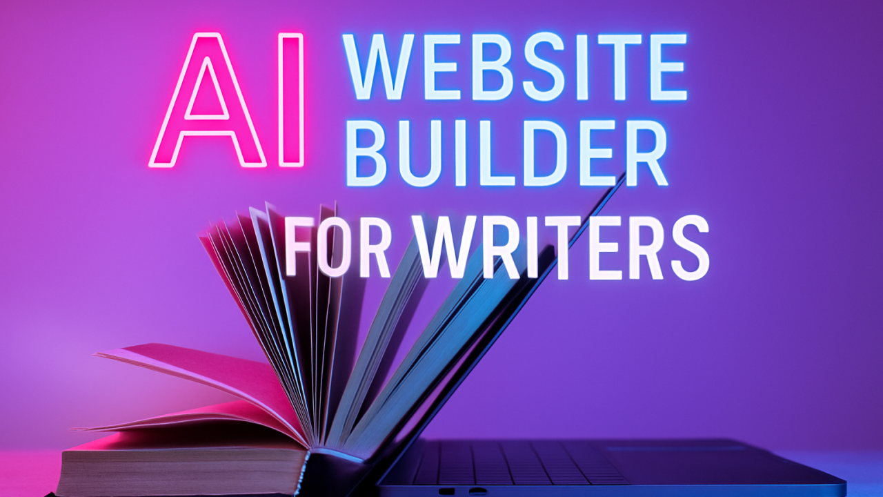 image AI website builder for writers