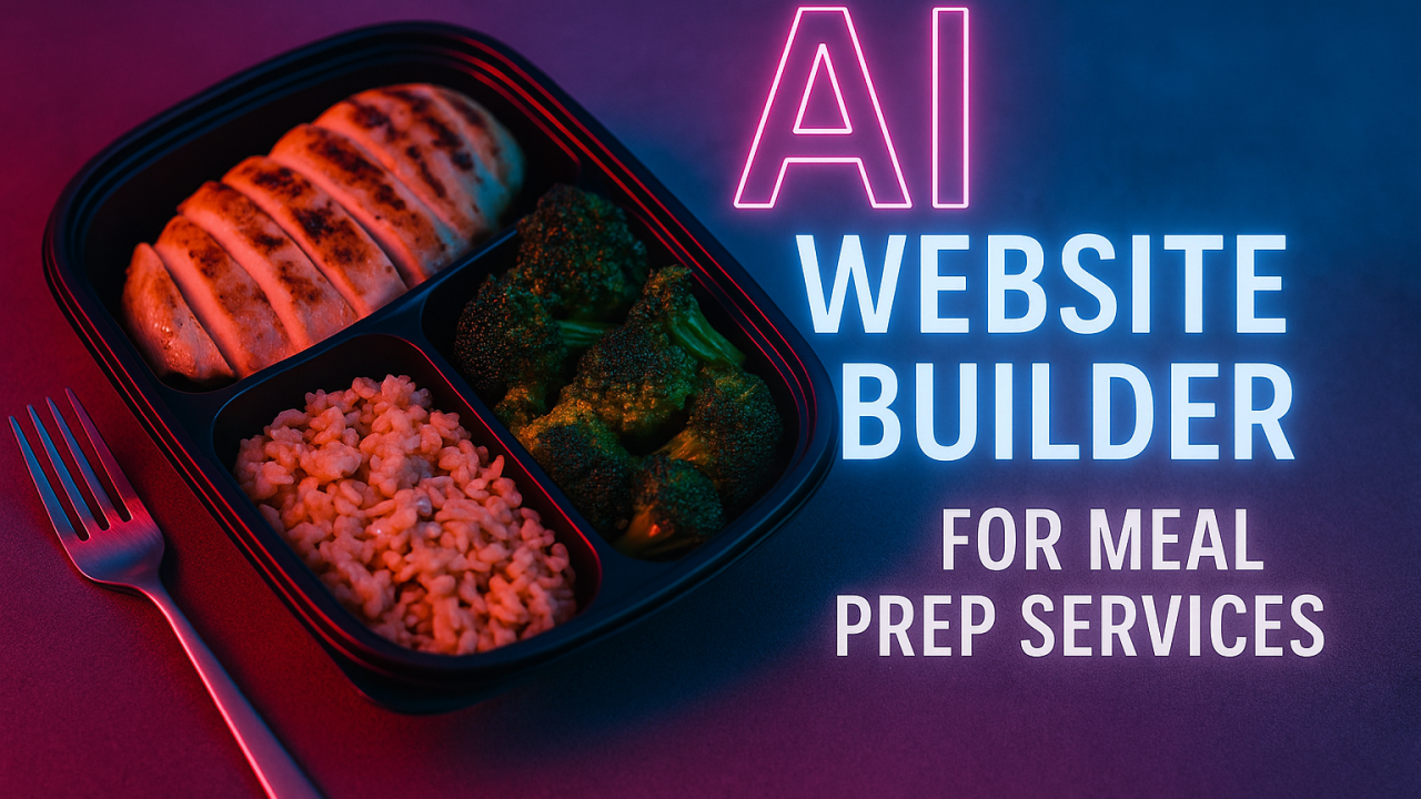 AI website builder for meal prep