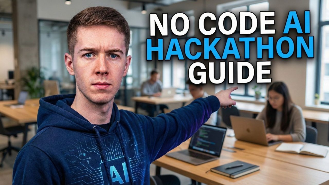 a person shoing no code ai hackthon guide