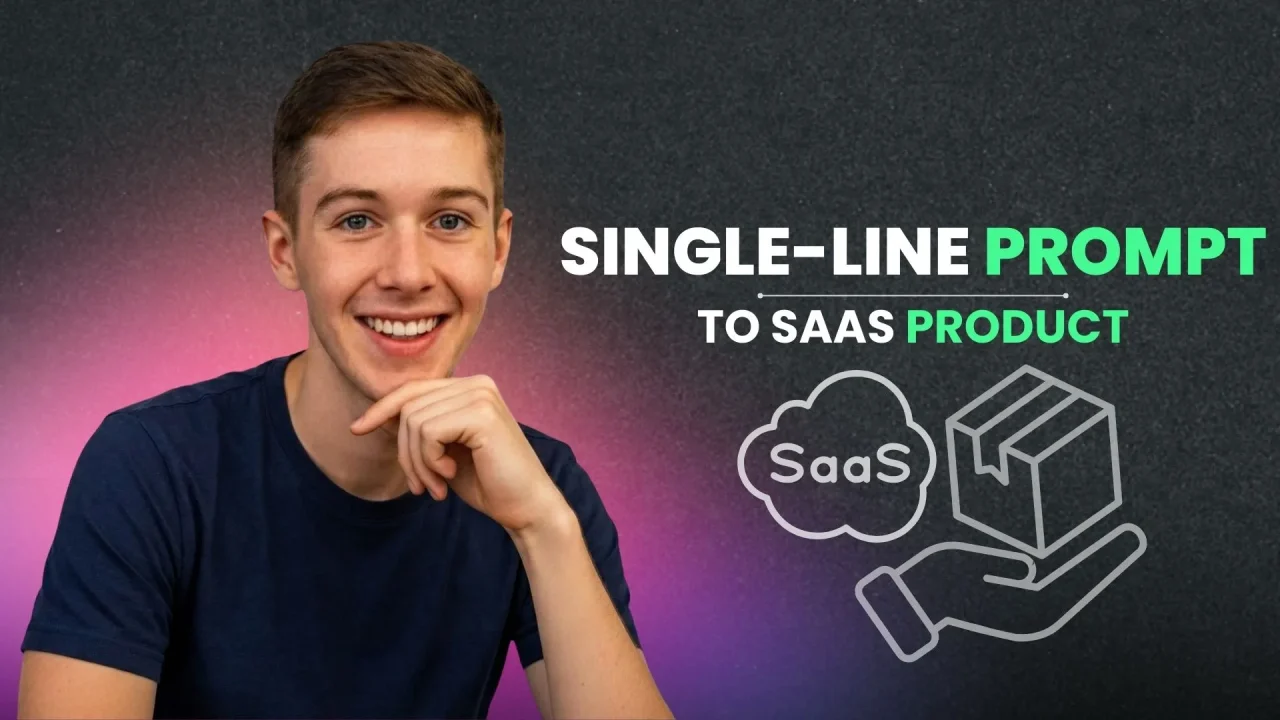 a person showing single line prompt to saas product