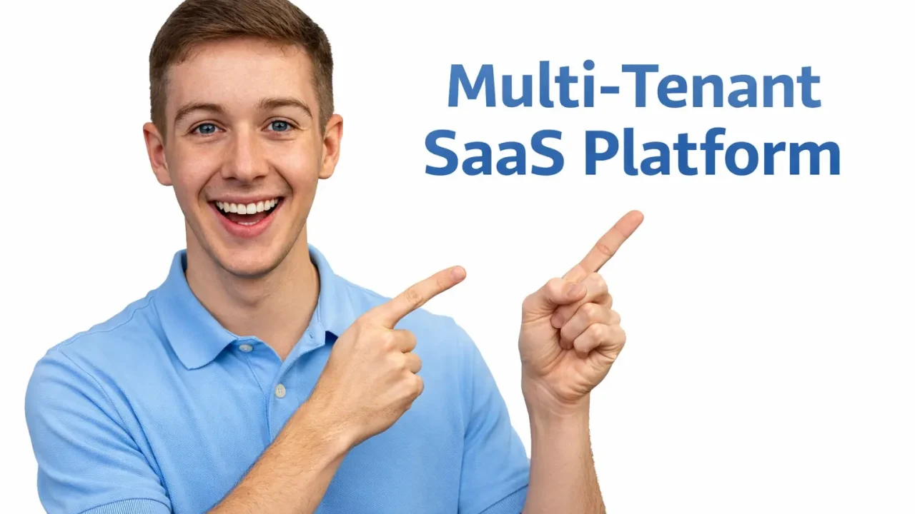 smiling-devloper-showing-how-to-build-multi-tenant-saas